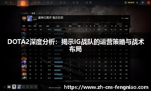 DOTA2深度分析：揭示IG战队的运营策略与战术布局